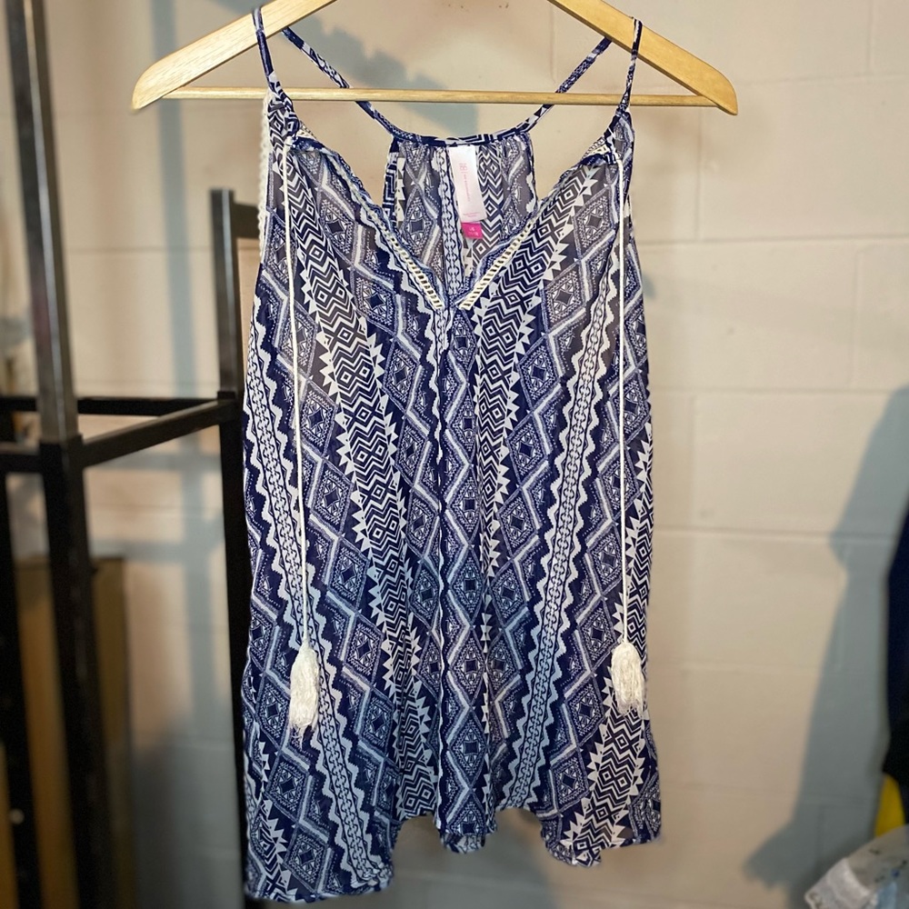 No Boundaries Boho Tassle Tank Top